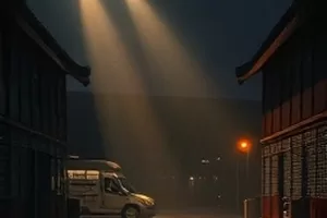 《午夜书店》剧情作品封面，凌晨亮着灯的老式书店门面