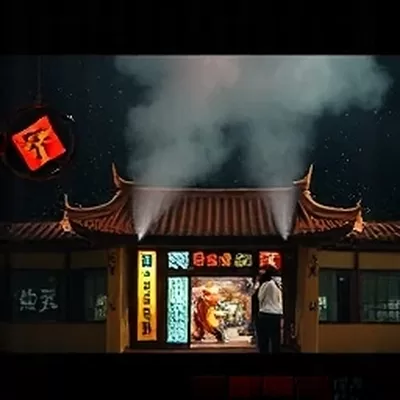 《雾港来信》悬疑剧集封面，邮局柜台前的黄昏光线